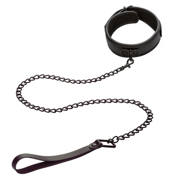 Nocturnal Halsband & Leine Leder Verstellbar Schwarz von Calexotics | Fesselliebe.de