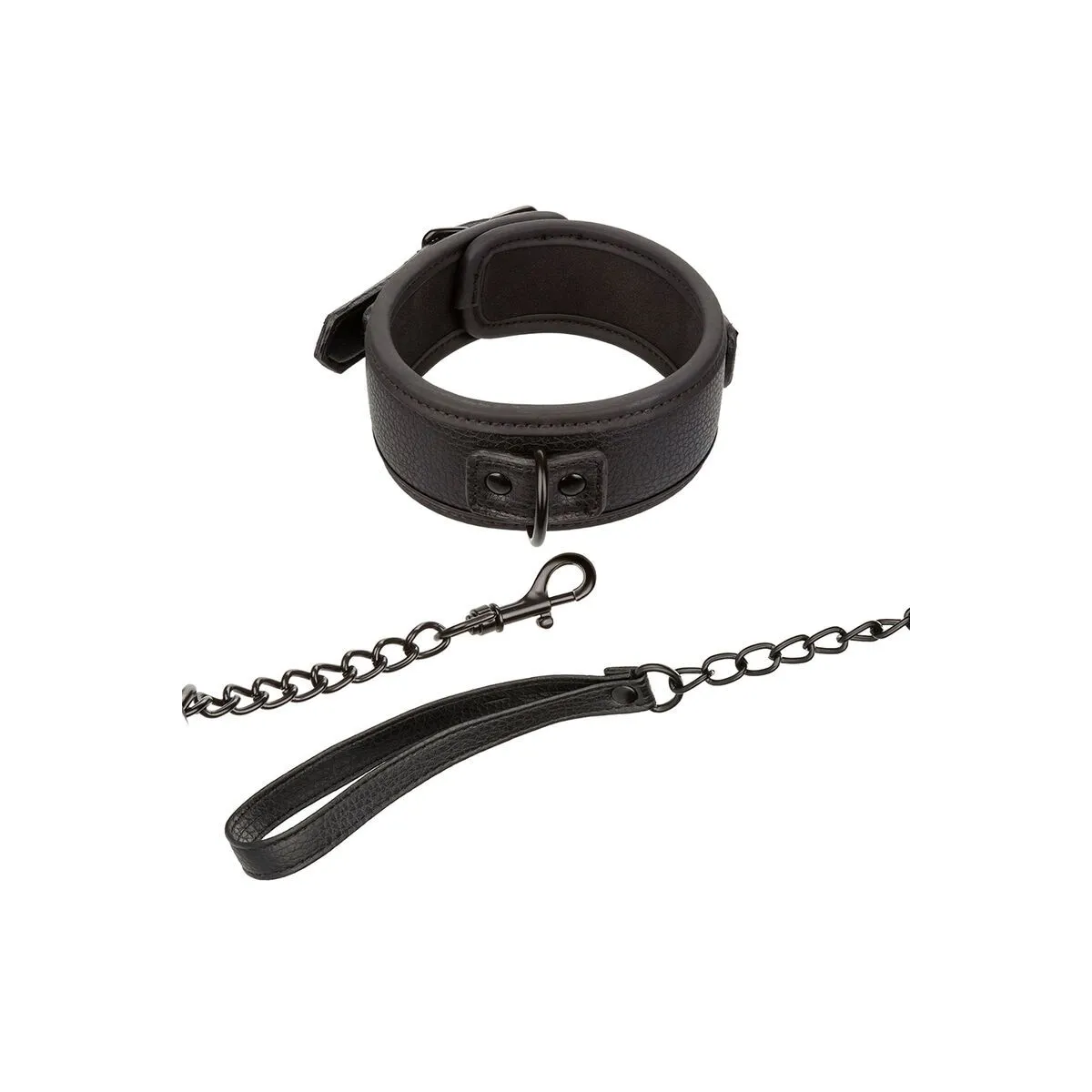 Nocturnal Halsband & Leine Leder Verstellbar Schwarz von Calexotics | Fesselliebe.de