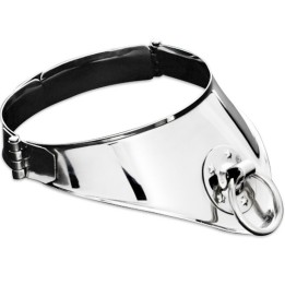 Festhaltungshalsband mit Ring und Vorhngeschloss 12,5 cm von Metal Hard | Fesselliebe.de