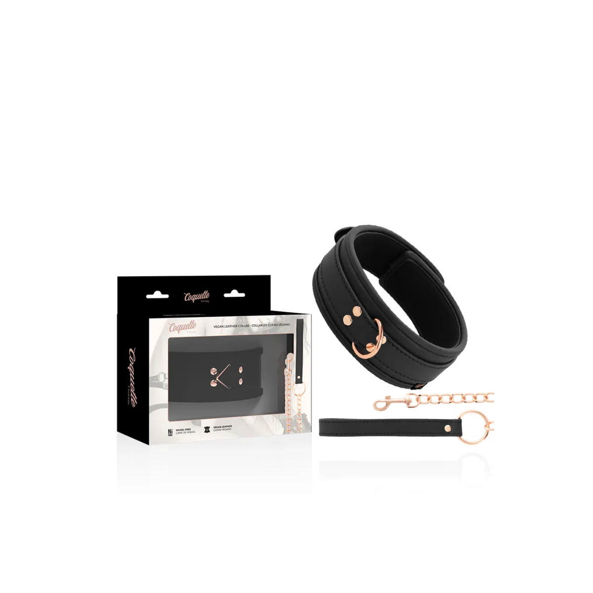Fantasy-Halskette aus Veganem Leder mit Riemen und Neoprenfutter von Coquette Fantasy | Fesselliebe.de