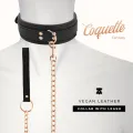 Fantasy-Halskette aus Veganem Leder mit Riemen und Neoprenfutter von Coquette Fantasy