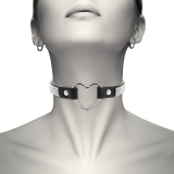 Veganes Leder-Halsband mit Herz von Coquette Accessories | Fesselliebe.de