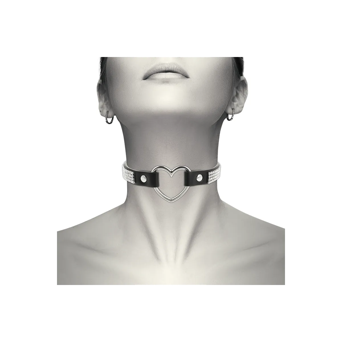 Veganes Leder-Halsband mit Herz von Coquette Accessories | Fesselliebe.de