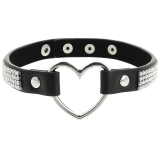 Veganes Leder-Halsband mit Herz von Coquette Accessories | Fesselliebe.de