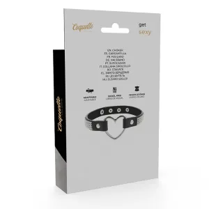 Veganes Leder-Halsband mit Herz von Coquette Accessories