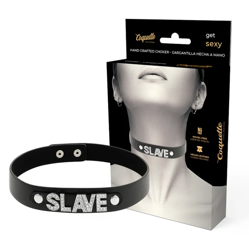 Sklaven-Halsband aus Veganem Leder von Coquette Accessories | Fesselliebe.de