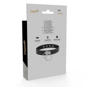 Doppelring-Halsband aus Veganem Leder von Coquette Accessories