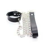 Penis-Halskette und Lederarmband mit Metallkette von Ohmama Fetish | Fesselliebe.de