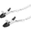 Halsband mit Nippelklammern Schwarz von Darkness Bondage