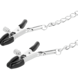 Halsband mit Nippelklammern Schwarz von Darkness Bondage | Fesselliebe.de