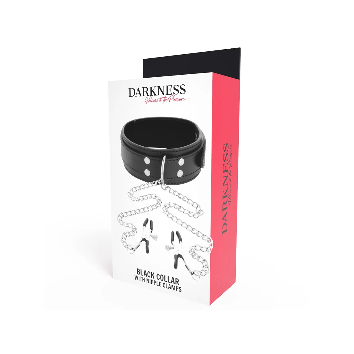 Halsband mit Nippelklammern Schwarz von Darkness Bondage | Fesselliebe.de