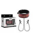 Halsband mit Nippelklemmen mit Neoprenfutter von Begme Red Edition