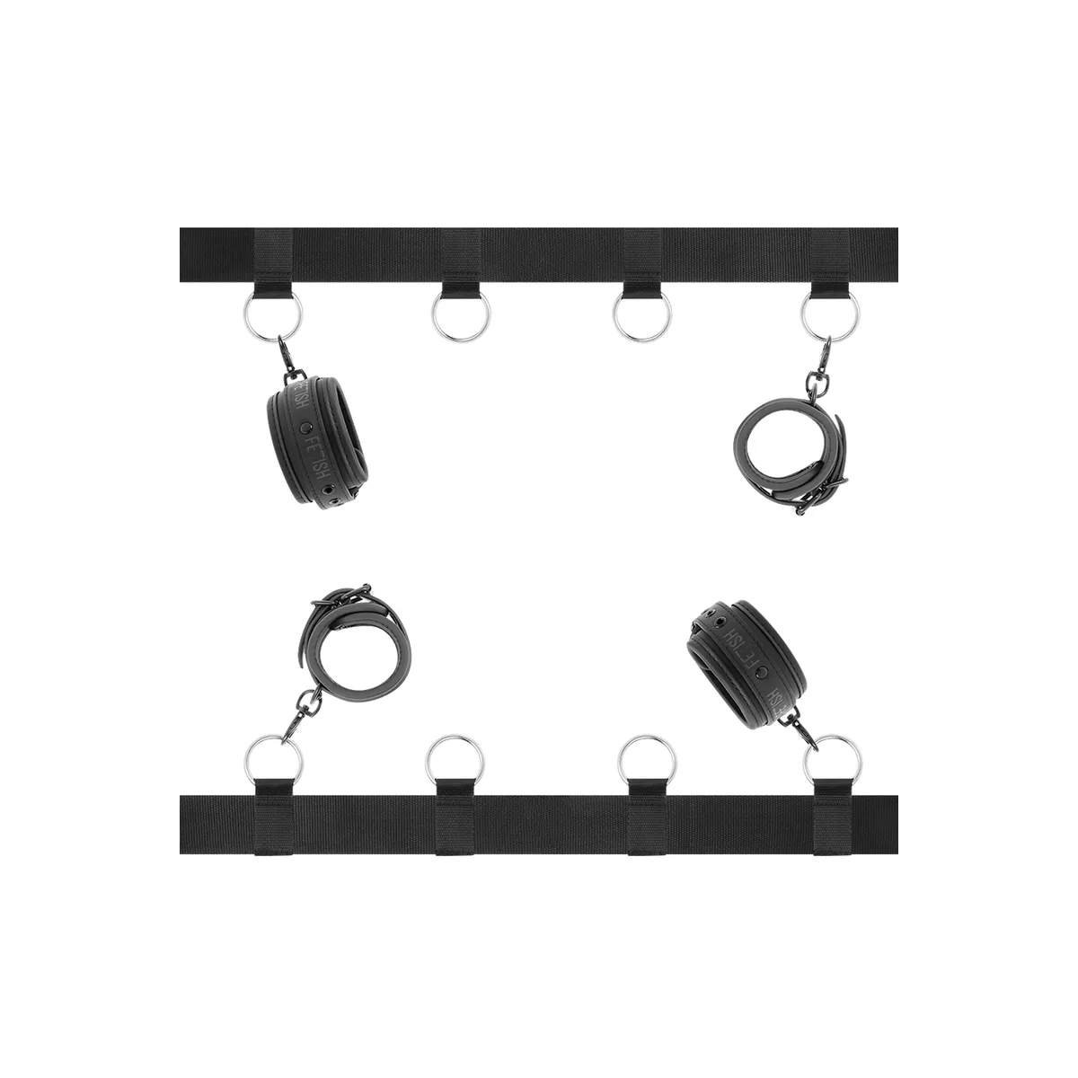 Luxus-Bettband-Set mit Noprene-Futter von Fetish Submissive Bondage | Fesselliebe.de