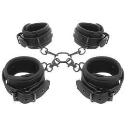Hand- und Knöchel-Handschellen-Set mit Noprene-Futter von Fetish Submissive Bondage | Fesselliebe.de