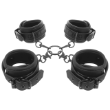 Hand- und Knöchel-Handschellen-Set mit Noprene-Futter von Fetish Submissive Bondage | Fesselliebe.de