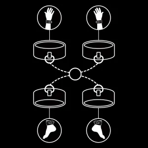 Hand- und Knöchel-Handschellen-Set mit Noprene-Futter von Fetish Submissive Bondage