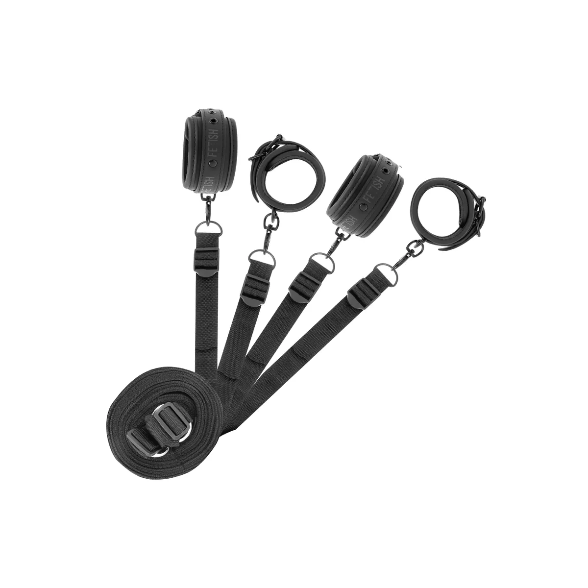 Set aus Handschellen und Krawatten mit Noprene-Futter von Fetish Submissive Bondage | Fesselliebe.de