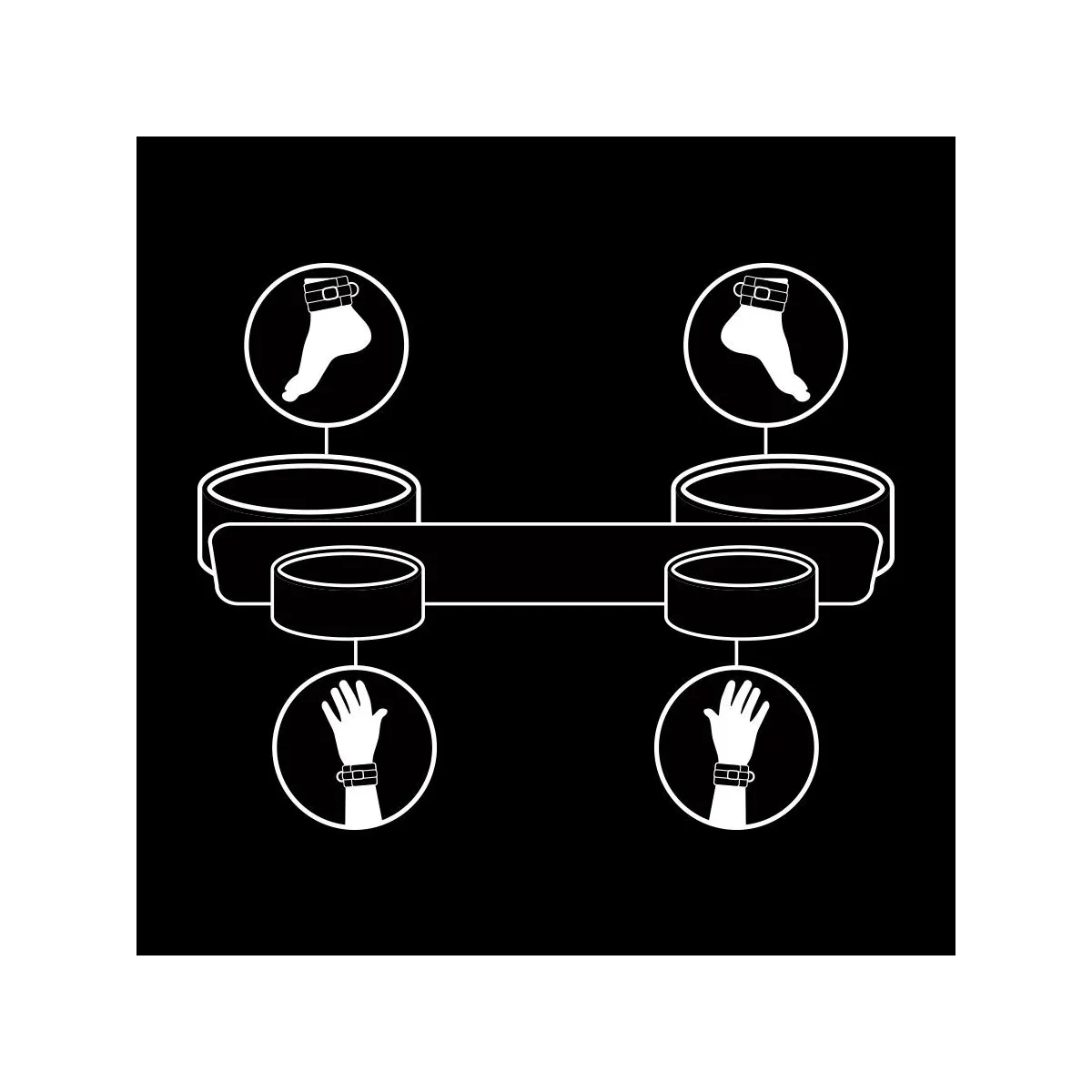 Bondage-Spreizstange mit Noprene-Futter von Fetish Submissive Bondage | Fesselliebe.de