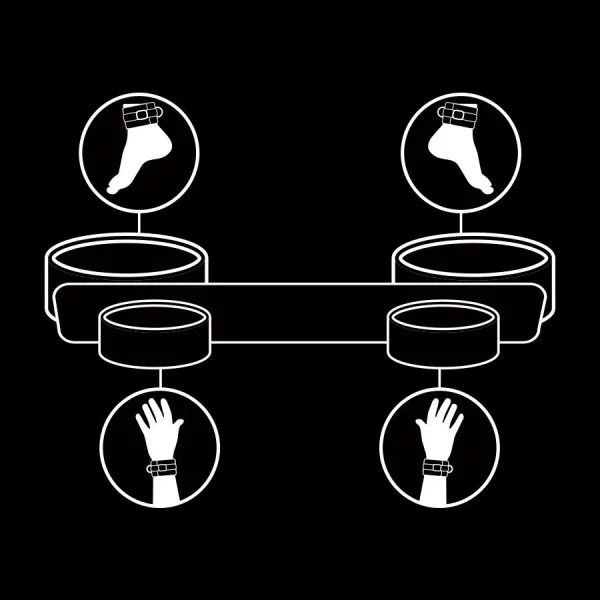 Bondage-Spreizstange mit Noprene-Futter von Fetish Submissive Bondage | Fesselliebe.de