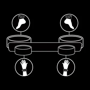 Bondage-Spreizstange mit Noprene-Futter von Fetish Submissive Bondage