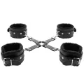 Lederhandschellen für Füsse und Hände Schwarz von Darkness Bondage