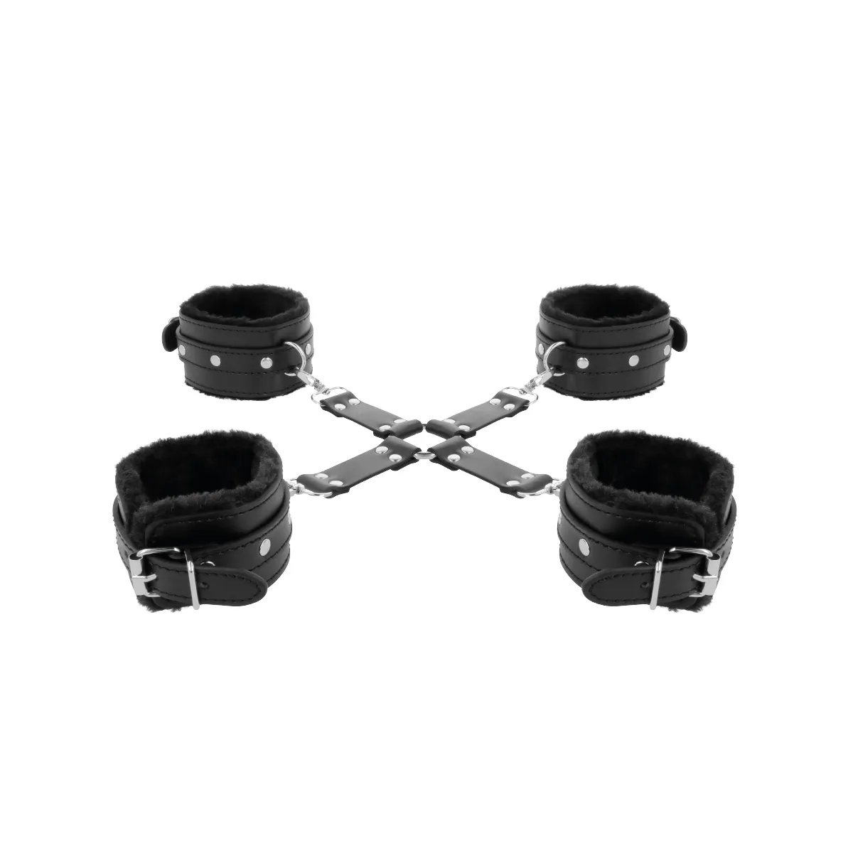 Lederhandschellen für Füsse und Hände Schwarz von Darkness Bondage | Fesselliebe.de