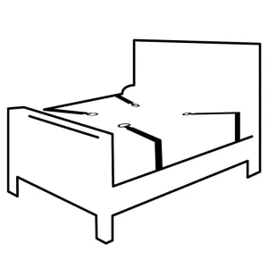 Bettband-Set von Darkness Bondage