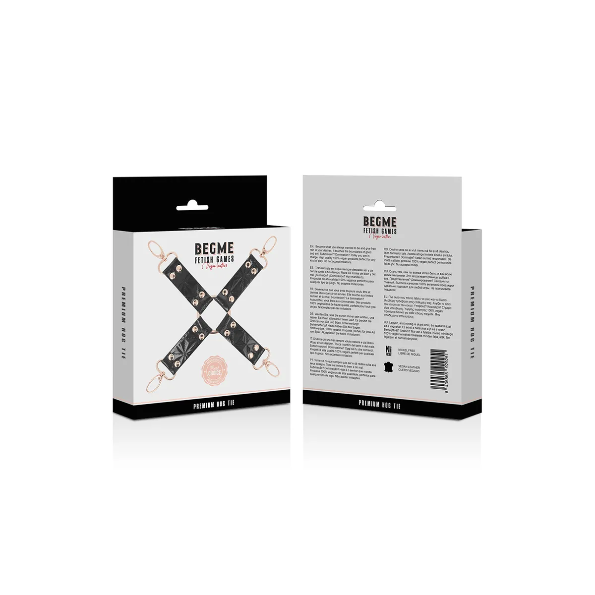 Vegane Leder-Hog-Krawatte von Begme Black Edition | Fesselliebe.de