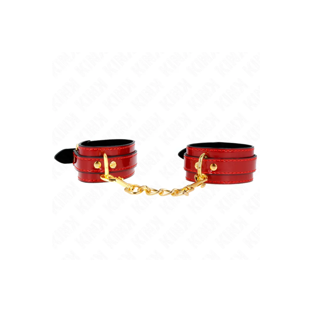 Joanna angel Handgelenkmanschetten Rot Verstellbar mit Goldkette 16,5-26 cm X 4 cm von Kink Wrist Restraint | Fesselliebe.de