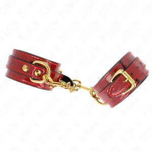 Joanna angel Handgelenkmanschetten Rot Verstellbar mit Goldkette 16,5-26 cm X 4 cm von Kink Wrist Restraint