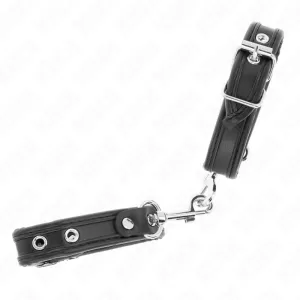 Mini-Armbänder Schwarz mit Nieten Verstellbar 16-22 cm X 2 cm von Kink Wrist Restraint
