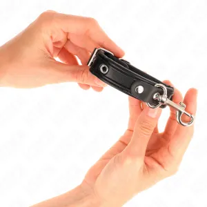 Mini-Armbänder Schwarz mit Nieten Verstellbar 16-22 cm X 2 cm von Kink Wrist Restraint