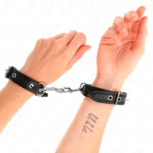 Mini-Armbänder Schwarz mit Nieten Verstellbar 16-22 cm X 2 cm von Kink Wrist Restraint