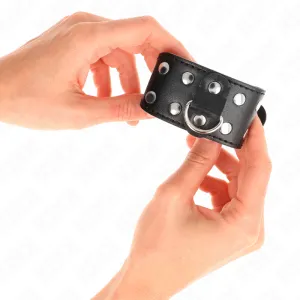 Armbänder mit Doppelter Reihe Verstellbarer Nieten Schwarz von Kink Wrist Restraint