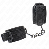 mit Dunkler Spitze Überzogene Handgelenkmanschetten Verstellbar Schwarz 19-26 cm von Kink Wrist Restraint | Fesselliebe.de