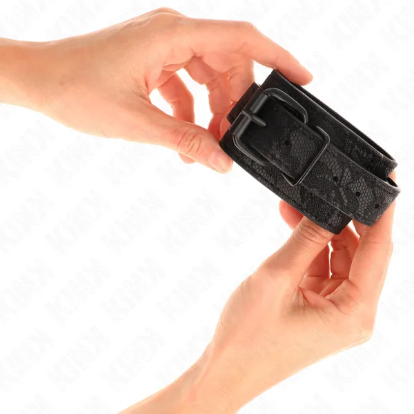 mit Dunkler Spitze Überzogene Handgelenkmanschetten Verstellbar Schwarz 19-26 cm von Kink Wrist Restraint | Fesselliebe.de