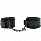 Dark Lace Cuffs Neoprene Handgelenk Manschetten Verstellbar Schwarz 20-29 cm X 5 cm von Kink Wrist Restraint | Fesselliebe.de