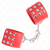 Handgelenkfesseln mit Druckverschluss Rot Verstellbar 19-24 cm X 5,5 cm von Kink Wrist Restraint | Fesselliebe.de