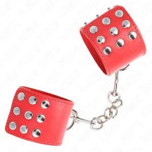 Handgelenkfesseln mit Druckverschluss Rot Verstellbar 19-24 cm X 5,5 cm von Kink Wrist Restraint