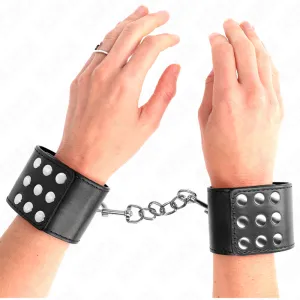Handgelenkfesseln mit Druckverschluss Schwarz Verstellbar 19-24 cm X 5,5 cm von Kink Wrist Restraint