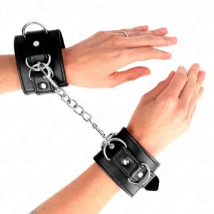3 D-Ring Handgelenkfesseln Verstellbar Schwarz 17,5-25 cm X 6 cm von Kink Wrist Restraint