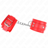 3 D-Ring Handgelenkfesseln Verstellbar Rot 17,5-25 cm X 6 cm von Kink Wrist Restraint | Fesselliebe.de