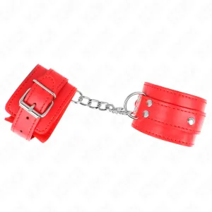 3 D-Ring Handgelenkfesseln Verstellbar Rot 17,5-25 cm X 6 cm von Kink Wrist Restraint