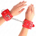 3 D-Ring Handgelenkfesseln Verstellbar Rot 17,5-25 cm X 6 cm von Kink Wrist Restraint