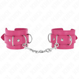 3 D-Ring Handgelenkfesseln Verstellbar Rosa 17,5-25 cm X 6 cm von Kink Wrist Restraint | Fesselliebe.de