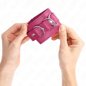 3 D-Ring Handgelenkfesseln Verstellbar Rosa 17,5-25 cm X 6 cm von Kink Wrist Restraint