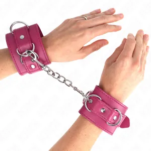3 D-Ring Handgelenkfesseln Verstellbar Rosa 17,5-25 cm X 6 cm von Kink Wrist Restraint