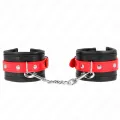 Handgelenkfesseln Schwarz mit Rotem Gürtel Verstellbar 17-28 cm X 6 cm von Kink Wrist Restraint