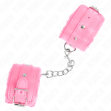 Premium gefütterte Handgelenkfesseln Rosa mit Rosa Gürtel Verstellbar 17-29 cm X 6 cm von Kink Wrist Restraint | Fesselliebe.de