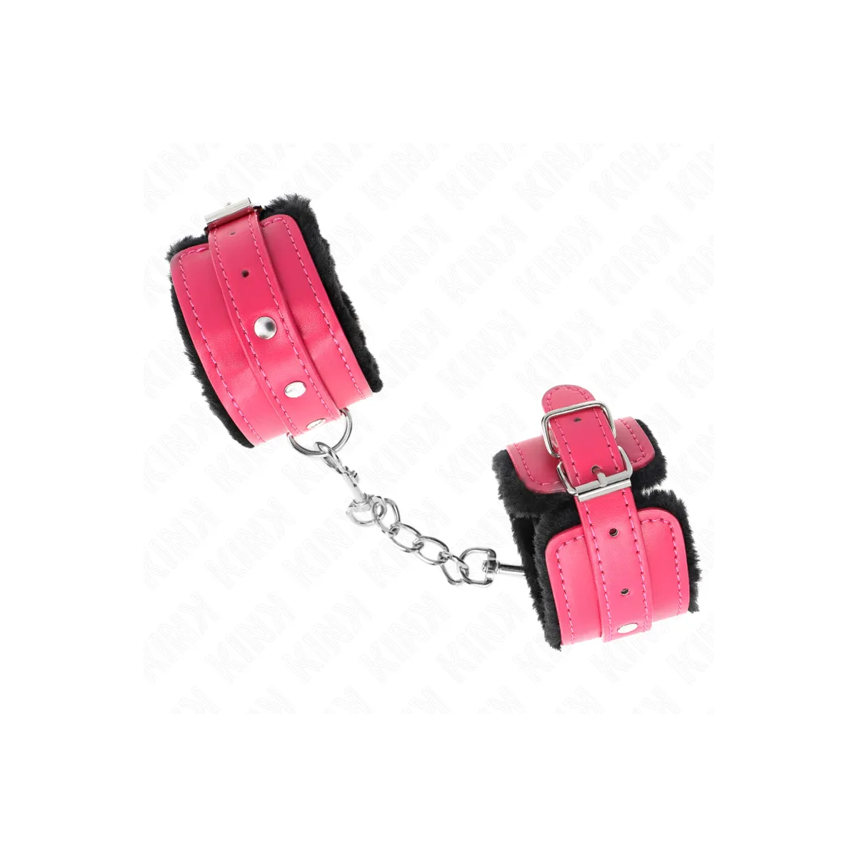 Premium Handgelenkfesseln Schwarz mit Himbeerrosen-Gürtel Verstellbar 17-29 cm X 6 cm von Kink Wrist Restraint | Fesselliebe.de